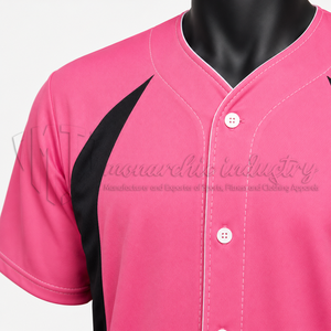 Camiseta de Béisbol Sublimada Personalizada 100% Poliéster, Fabricante OEM, Uniforme de Béisbol Unisex con Botones, Transpirable, de Secado Rápido, para Equipo - Product Image 6