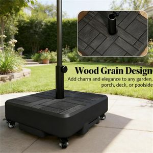 Base per Ombrellone da Terrazzo Nera, Accessorio Elegante per Ombrelloni e Basi da Patio - Product Image 2