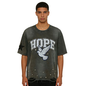 Camiseta Oversize de Hombre con Estampado 3D Puff Personalizado, Estilo Streetwear, de Gran Gramaje, con Gráfico Frontal Grande y Lavado Ácido, Venta al por Mayor 2026 - Product Image 3