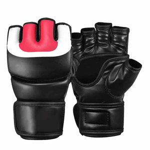 Gants de boxe et MMA demi-doigts en cuir PU respirant, style le plus récent, pour l'entraînement, avec fermeture et emballage personnalisés, prix de gros - Product Image 5