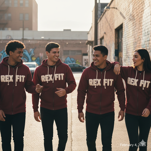 เสื้อฮู้ดซิป Rex Fit Sports แบบสั่งทำพิเศษ ผ้าฝ้ายสำหรับเล่นกีฬา พร้อมบริการออกแบบตามสั่ง OEM เสื้อฮู้ดผู้ชาย - Product Image 5