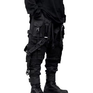 Pantalon cargo techwear pour homme, joggers tactiques multi-poches, sangles à boucle, pantalon urbain, hip hop, Harajuku, cyberpunk, streetwear - Product Image 1
