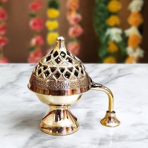 Brûleur d'encens doré pour l'aromathérapie, brûleur d'encens en gros pour la méditation et le culte dans les temples, à prix d'usine avantageux - Product Image 1