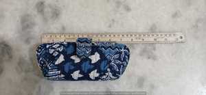Étui à lunettes multifonctionnel à motif indigo, sac de rangement en tissu de coton, pochette organisatrice avec cordon de serrage et poignée pour les voyages quotidiens et les fêtes - Product Image 6