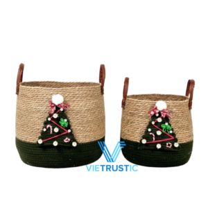 Cesta de Mimbre Hecha a Mano de Primera Calidad para Navidad, Organizador de Almacenamiento Multiusos, Proveedor Mayorista Personalizado - Product Image 6