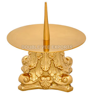 Candelero de Latón con Punta |   Candelabro Tradicional para Altar de Iglesia - DOUBLE VEE EXPORTS - Product Image 2