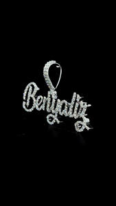 สร้อยคอจี้ชื่อตัวอักษร VVS Moissanite 925สเตอร์ลิงเงินสเตอร์ลิงแท้สำหรับผู้หญิง - Product Image 5