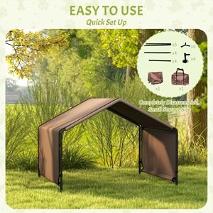 Tenda Portatile Marrone per Cani con Caratteristica Impermeabile per Protezione dall'Ombra all'Aperto, Letti e Accessori per Animali Domestici - Product Image 5