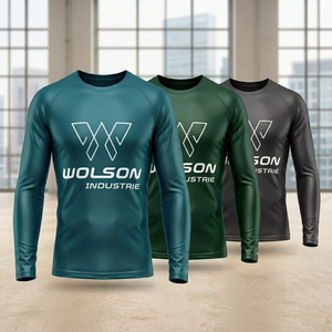 Camiseta Deportiva de Manga Larga para Hombre, Informal, de Verano, Elástica, Transpirable, de Secado Rápido, para Fisicoculturismo, Running y Entrenamiento de Fuerza - Product Image 1