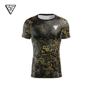 Rashguard d'arts martiaux personnalisé OEM - Impression numérique Spandex/Polyester 220g Manches courtes Vêtement unisexe pour adulte - Product Image 5