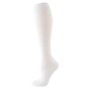White <b>Knee</b> <b>High</b> Riding <b>Socks</b> For Women Solid Color Regular Fit Equestrian Use Cotton Material Machine Washable - Product Image 1