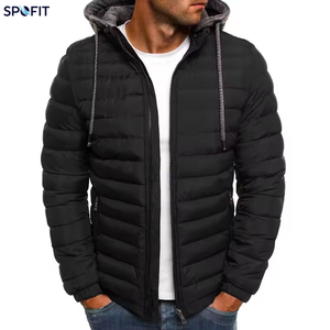 Chaquetas de Moda para Hombre, Chaqueta de Plumón Informal con Cierre Frontal, Corte Ajustado, Color Sólido, Largo Regular, Material de Poliéster - Product Image 3
