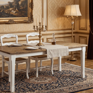 Mesa de Comedor Convertible de Madera de Teca Sólida, Ecológica y Duradera, Acabado Natural, Diseño Moderno de Mediados de Siglo, para Cafeterías y Tiendas - Product Image 3