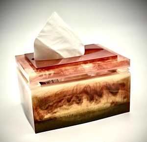 Luxury Resin Tissue Box Holder Decorative Home Accessory Facial Tissue Box <b>Organizer</b> for Hotels Offices and Restaurants - Product Image 1