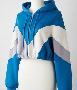 Ladies Fashion Crop Hoodie Stylish Hooded <b>Sweatshirt</b> Comfortable Casual Streetwear Wholesale Manufacturer Factory OEM ODM Wholes - Product Image 2
