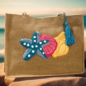 Bolso Tote de Alta Calidad con Diseño de Limones y Perlas para Mujer, Bolso de Hombro Hecho a Mano para Playa y Fiesta de Verano, Venta al Por Mayor - Product Image 3