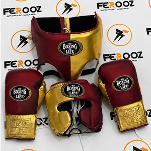 High Quality Training <b>Gloves</b> Head Guard Groin Guard Set Comfortable Synthetic Leather Sports Equipment for Adults - Product Image 3
