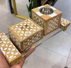 Precio de Venta caliente de fábrica ahueca hacia fuera Bakhoor Mubkhar quemador de incienso de madera al por mayor quemador Loban en forma de pirámide - Product Image 2