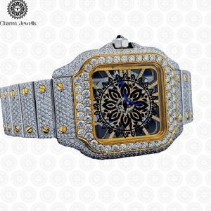 Reloj Mecánico Cuadrado de Acero Inoxidable de Lujo para Hombre Charm_Jewells, 38 mm, con Diamantes Incrustados y Cristal de Zafiro, Esfera Analógica - Product Image 4