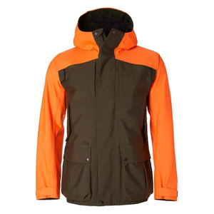 Chaqueta de Caza Impermeable para Hombre, Color Naranja Brillante, Alta Visibilidad, Chaqueta Táctica para Pesca, Senderismo y Actividades al Aire Libre, Cortavientos, con Capucha - Product Image 1