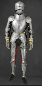 Armadura medieval de la mejor calidad, tipo Sugarloaf, en acero dulce de calibre 18, con acabado pulido, tamaño completo, aproximadamente 7 pies, con acabado pulido. - Product Image 4