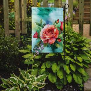 Oklahoma Roses Multicolore Aquarelle Jardin Drapeau Boîte Aux Lettres Décoratif Cour Bannière pour Patio Oeuvre Floral Lit Jardin Taille - Product Image 2