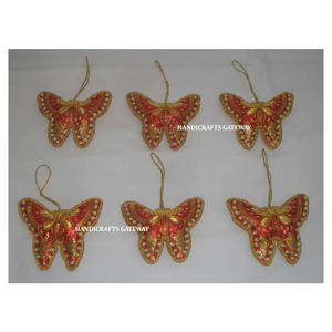 El Mejor Artículo de venta en línea hecho a mano Zari bordado forma de caballo Navidad decorativo para árbol de Navidad adorno colgante proveedor - Product Image 5