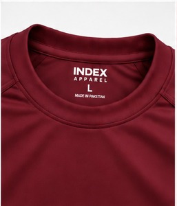 Index Apparel <b>Men's</b> Maroon <b>Short</b> <b>Sleeve</b> T-Shirt Regular Fit O-Neck Printed Casual Quick Dry Knitted Polyester - Product Image 5