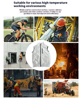 Gilet de refroidissement anti-chauffe unisexe pour l'été, module Peltier, ventilateur de travail pour la construction