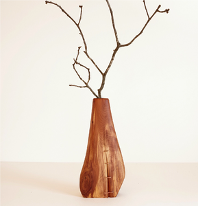 Vase à fleurs en bois de haute qualité, artisanal et durable, diamètre 4-6 pouces, bois massif, vase à fleurs élégant en bois - Product Image 6