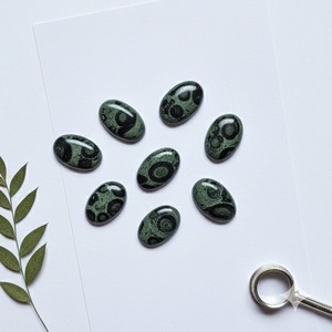 Venta al por Mayor de Cabujones de Jaspe Kambaba, Piedra Verde Natural en Forma Ovalada, Redonda y de Pera, Suministro para Joyería - Product Image 3