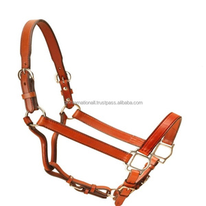 Harnais de cheval en cuir premium brun, doublement réglable, fait main, robuste, pour la course, disponible dans toutes les tailles et couleurs personnalisées. - Product Image 3