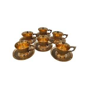 Golden Brass Coffee & <b>Tea</b> <b>Cups</b> Elegant Handmade Drinkware for Luxury Dining, Cafes & Resorts Long Lasting Shine - Product Image 6