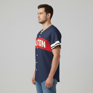 Camiseta de Béisbol y Sóftbol Retro Personalizada, Uniforme de Malla Transpirable, Estampado en Relieve, Antibacteriano, 100% Poliéster, Números y Nombres del Equipo - Product Image 3