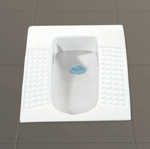 Inodoro Sanitario de Cerámica AQU PAN de 21 Pulgadas con Doble Descarga, Taza Alargada y Drenaje en Forma de P para Uso en Villas, Hoteles, Hospitales y Escuelas - Product Image 1