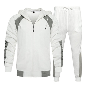 Conjunto deportivo informal de invierno para hombre de alta calidad, ODM OEM personalizado, con logotipo personalizado, sudadera con capucha de manga larga de poliéster y pantalones, dos piezas. - Product Image 1