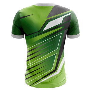 Camiseta con estampado geométrico sublimado para hombre, nueva moda de verano, manga corta, cuello redondo, MOQ bajo. - Product Image 2