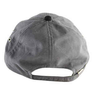 Casquette de baseball unisexe à 6 panneaux, gris et noir, en toile contrastée, réglable, style décontracté - Product Image 4