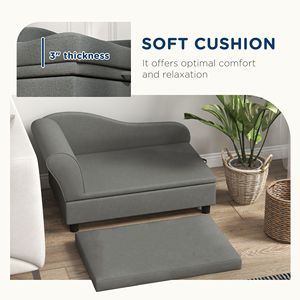 Gray Small Dog Pet <b>Sofa</b> <b>Bed</b> with <b>Storage</b> for Small Canine Comfort - Product Image 5