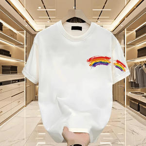 Camiseta de Marca Moderna para Hombre, Verano 2026, Casual, Holgada, de Algodón, Manga Corta, Blanca, con Tejido de Punto de 240 Gramos - Product Image 4