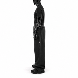 Men's Wide Leg Heavyweight Cotton Fleece <b>Baggy</b> <b>Joggers</b> Streetwear Eco-Friendly Breathable Drawstring Closure OEM Trouser - Product Image 3