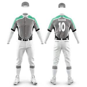 Sublimation Pattern Baseball Uniform Jersey with Pants <b>Compression</b> Breathable Anti-Bacterial Uniform Athletic Youth OEM Uniform - Product Image 1