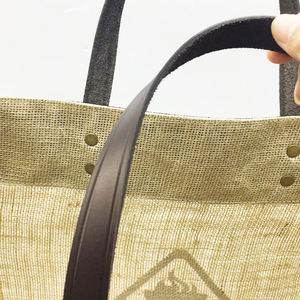 Eco Friendly Reusable Jute Grocery Market <b>Bag</b> with Laminated Interior for Extra Strength - Product Image 3
