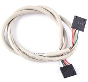 맞춤형 IDC 리본 케이블 어셈블리, 산업 및 전자 장치용 이중 암 소켓 커넥터가 있는 회색 플랫 케이블 - Product Image 1