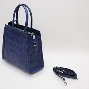 Proveedor de Vietnam Cuero genuino Tamaño 27cm * 24cm * 11cm Bolso de mujer Bolsos de cuero de cocodrilo de lujo para mujer - Product Image 5