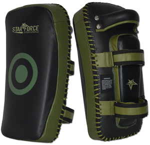 Almohadillas de entrenamiento de boxeo, protector de brazo curvo, escudo de golpeo para MMA y Muay Thai, de cuero PU, con cierre ajustable de gancho y bucle - Product Image 4