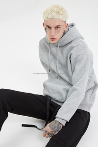 เสื้อสเวตเชิ้ตผู้ชายผ้าฟลีซเย็บปะติดปะต่อกันมีหลายสีโอเวอร์ไซส์ทรงหลวมไหล่มีฮู้ดผ้าฟลีซปรับแต่งได้ตามต้องการ - Product Image 5