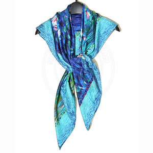 Silk Scarf Modern Pattern Fabric For Office Casual Travel And Daily Lifestyle Wear Silk Scarf - Product Image 3
