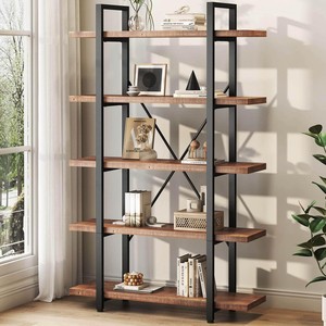Industrial Mango Wood Tiered Shelf Rack - <b>Black</b> Iron <b>Frame</b> Wholesale - Product Image 2
