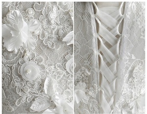 ชุดงานพรอมผู้หญิงผ้าโปร่งสีขาวเดรสเจ้าหญิงยาวลากหางชุดราตรีเด็กผู้หญิง - Product Image 4